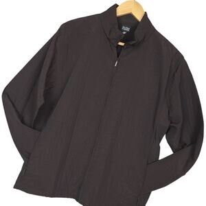 Eileen Fisher Women's Full Zip Jacket Sz M Mock Neck Textured Italian Fabric USA